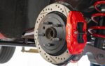 15" Conversion Kit by Carlyle Racing, Drilled and Slotted Rotors, Red Calipers BMR Suspension for Chevy Camaro 2010-2015