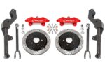 15" Conversion Kit by Carlyle Racing, Drilled and Slotted Rotors, Red Calipers BMR Suspension for Chevy Camaro 2010-2015