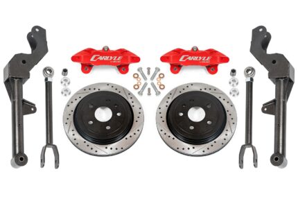 15" Conversion Kit by Carlyle Racing, Drilled and Slotted Rotors, Red Calipers BMR Suspension لـ Chevy Camaro 2010-2015