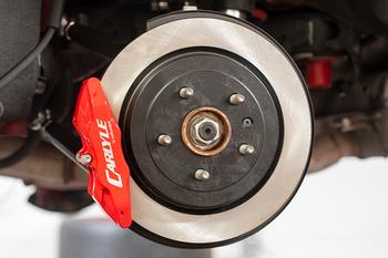 15" Conversion Kit by Carlyle Racing, Solid Rotors, Red Calipers BMR Suspension لـ Chevy Camaro 2016-2024