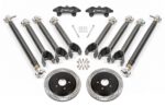 15" Conversion Kit by Carlyle Racing, Drilled and Slotted Rotors, Black Calipers BMR Suspension for Chevy Camaro 2016-2024