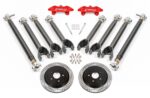 15" Conversion Kit by Carlyle Racing, Drilled and Slotted Rotors, Red Calipers BMR Suspension for Chevy Camaro 2016-2024