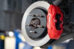 15" Conversion Kit by Carlyle Racing, Drilled and Slotted Rotors, Red Calipers BMR Suspension لـ Corvette 1997-2004