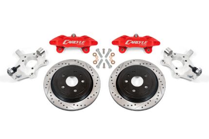 15" Conversion Kit by Carlyle Racing, Drilled and Slotted Rotors, Red Calipers BMR Suspension لـ Corvette 1997-2004