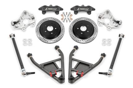 15" Conversion Kit by Carlyle Racing, Drilled and Slotted Rotors, Black Calipers BMR Suspension لـ Corvette 2014-2019