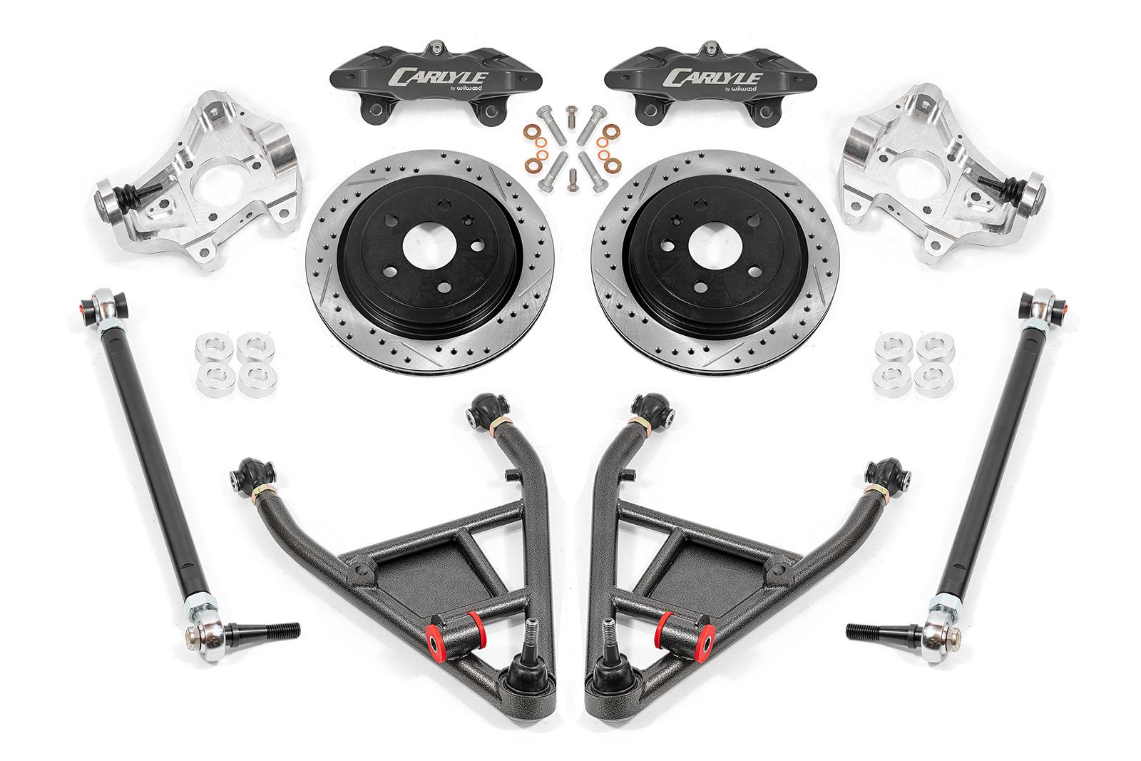 15" Conversion Kit by Carlyle Racing, Drilled and Slotted Rotors, Black Calipers BMR Suspension لـ Corvette 2014-2019 15" Conversion Kit by Carlyle Racing, Drilled and Slotted Rotors, Black Calipers BMR Suspension لـ Corvette 2014-2019