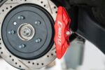 17" Conversion Kit by Carlyle Racing, Drilled and Slotted Rotors, Red Calipers BMR Suspension لـ Corvette 2014-2019