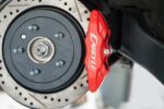 17" Conversion Kit by Carlyle Racing, Drilled and Slotted Rotors, Red Calipers BMR Suspension لـ Corvette 2014-2019