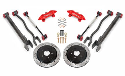 15" Conversion Kit by Carlyle Racing, Drilled and Slotted Rotors, Red Calipers BMR Suspension لـ Cadillac CTS-V 2008-2014