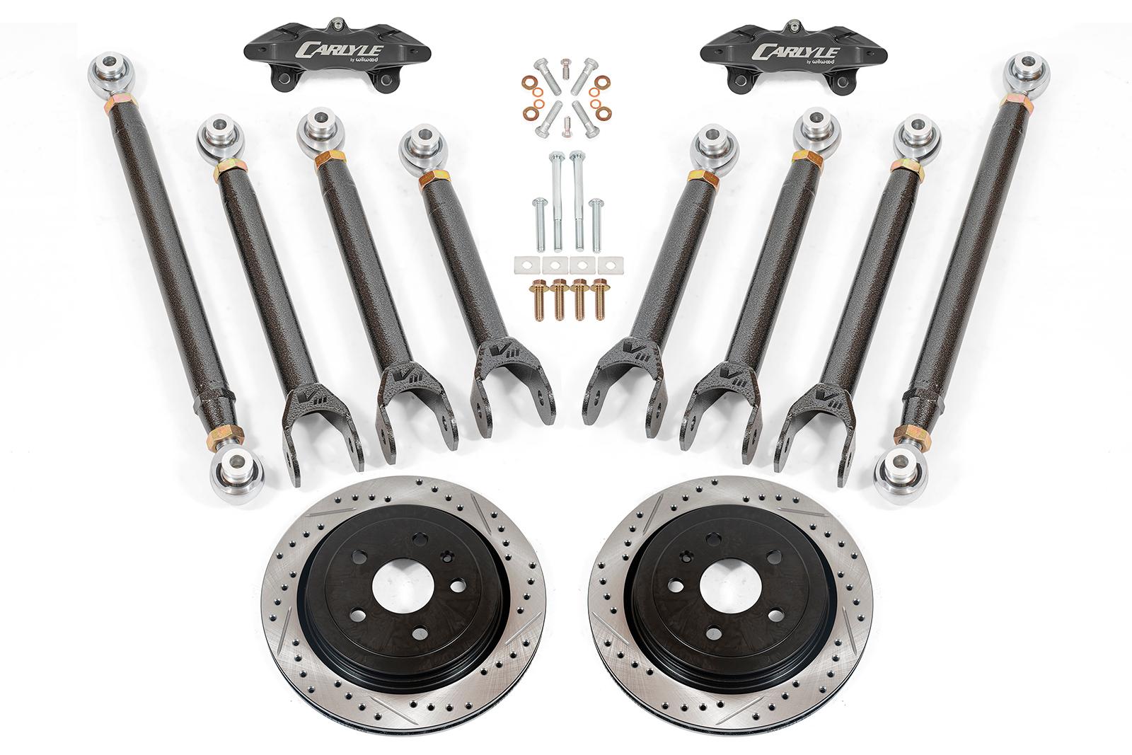 15" Conversion Kit by Carlyle Racing, Drilled and Slotted Rotors, Black Calipers BMR Suspension for Cadillac CTS-V 2015-2019 15" Conversion Kit by Carlyle Racing, Drilled and Slotted Rotors, Black Calipers BMR Suspension for Cadillac CTS-V 2015-2019