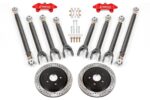 15" Conversion Kit by Carlyle Racing, Drilled and Slotted Rotors, Red Calipers BMR Suspension for Cadillac CTS-V 2015-2019
