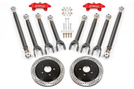 15" Conversion Kit by Carlyle Racing, Drilled and Slotted Rotors, Red Calipers BMR Suspension لـ Cadillac CTS-V 2015-2019