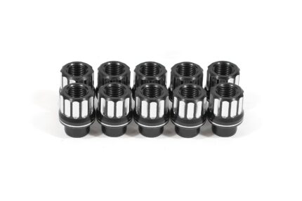 Lug nut kit, 1/2-20 RH, shank, 12-pt, aluminum, set of 10 BMR Suspension لـ Mustang 1979-2004