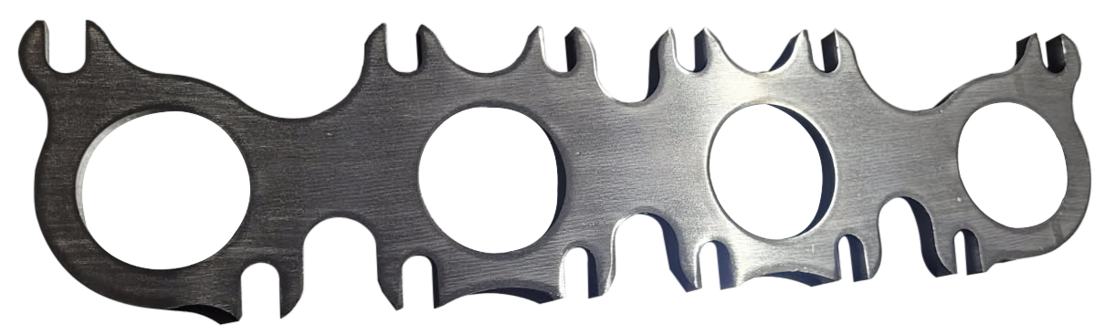 Dual Pattern Coyote 5.0L/5.2L Header Flange w/ 1-3/4" Ports. 3/8" Thick SS. Dual Pattern Coyote 5.0L/5.2L Header Flange w/ 1-3/4" Ports. 3/8" Thick SS.
