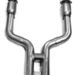 أنابيب توصيل العادم Kooks Headers - 3" x 2-3/4"(OEM) SS GREEN Catted H-Pipe. 2011-2014 Mustang GT 5.0L.