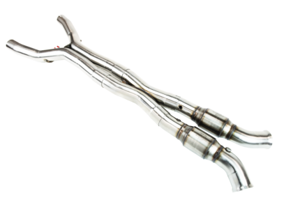 أنابيب توصيل العادم Kooks Headers - 3" SS GREEN Catted X-Pipe. 2014-2019 Corvette.