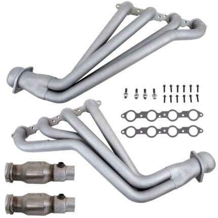 قطعة نظام عادم BBK Performance - Chevrolet Camaro SS ZL1 6.2 1-3/4 Full Length Exhaust Headers With High Flow Cats Titanium Ceramic 10-15