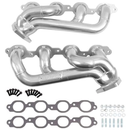 قطعة نظام عادم BBK Performance - Chevrolet Full Size Truck 5.3/6.2L 1-3/4” Shorty Exhaust Headers – Polished Silver Ceramic 19-25