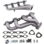 قطعة نظام عادم BBK Performance - Chevrolet GM Truck SUV 4.8 5.3 1-3/4 Shorty Exhaust Headers Titanium Ceramic 99-13