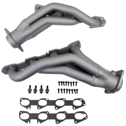قطعة نظام عادم BBK Performance - Dodge Challenger Charger 300C 6.4 6.2 Hemi 1-7/8 Shorty Exhaust Headers Titanium Ceramic 11-24