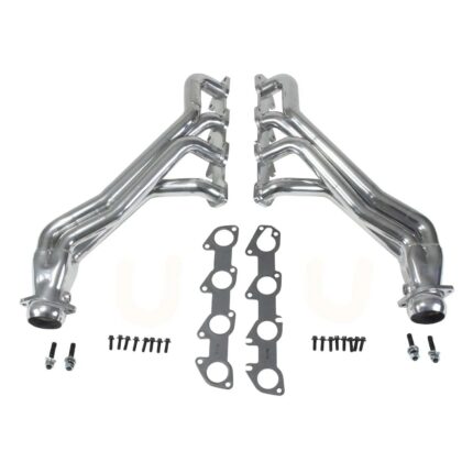 قطعة نظام عادم BBK Performance - Dodge Challenger Charger 5.7 Hemi 1-3/4 Long Tube Exhaust Headers Polished Silver Ceramic 05-08
