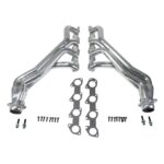 قطعة نظام عادم BBK Performance - Dodge Challenger Charger Hemi 5.7 1 3/4 Long Tube Exhaust Headers Polished Silver Ceramic 09-24