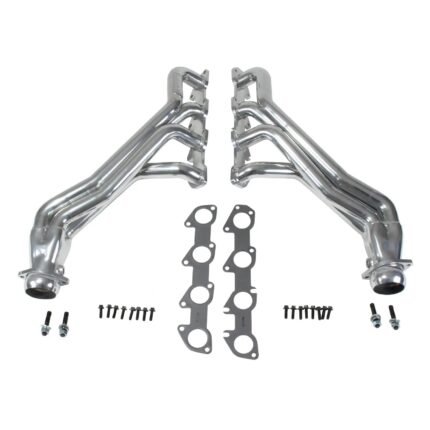 قطعة نظام عادم BBK Performance - Dodge Challenger Charger Hemi 5.7 1 3/4 Long Tube Exhaust Headers Polished Silver Ceramic 09-24