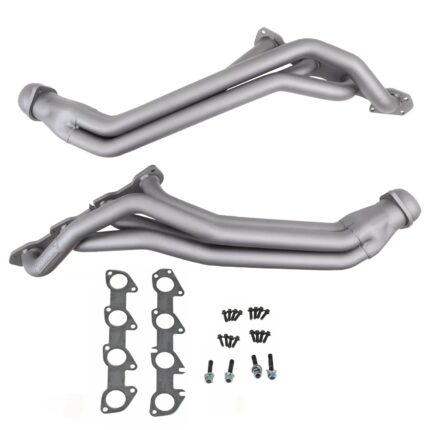 قطعة نظام عادم BBK Performance - Dodge Challenger Charger Hemi 5.7 1 3/4 Long Tube Exhaust Headers Titanium Ceramic 09-24