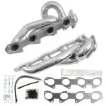 قطعة نظام عادم BBK Performance - Dodge Ram 1500 Truck 5.7 Hemi 1-3/4 Shorty Exhaust Headers Polished Silver Ceramic 09-18