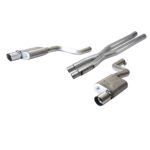 قطعة نظام عادم BBK Performance - Ford Mustang GT Varitune Complete Cat Back Exhaust Kit With Resonator Delete Pipe 15-17