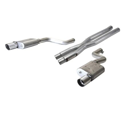 قطعة نظام عادم BBK Performance - Ford Mustang GT Varitune Complete Cat Back Exhaust Kit With Resonator Delete Pipe 15-17