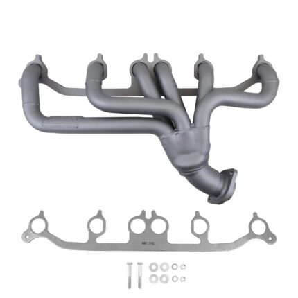 قطعة نظام عادم BBK Performance - Jeep Cherokee Wrangler 4.0 1-1/2 Shorty Exhaust Header Titanium Ceramic 91-99 - Reconditioned