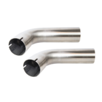PAIR of 3" x 2-1/4" SS OEM Connection Adapters. 2015-2026 Mustang GT 5.0L.