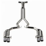 أنابيب توصيل العادم Kooks Headers - 3" SS Connection-Back ULTRA X Shotgun Exhaust w/Carbon Tips. 18-26 Mustang 5.0L
