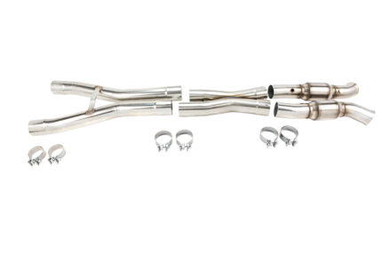 أنابيب توصيل العادم Kooks Headers - 3" SS GREEN Catted X-Pipe. 2006-2013 Z06/ZR1 Corvette. Connects to OEM Exhaust.