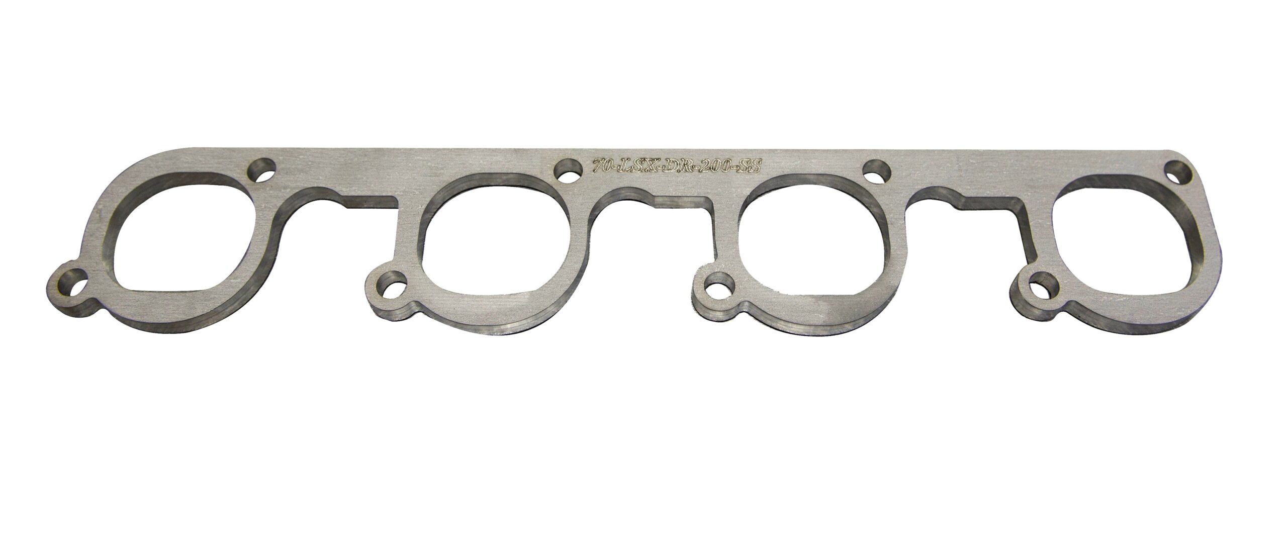 GM LSX DR Header Flange. 3/8" Thick Stainless. D-Shaped Port for 2" GM LSX DR Header Flange. 3/8" Thick Stainless. D-Shaped Port for 2"