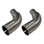 PAIR of Full 3" SS Connection Adapters. Fits 2015-2026 Mustang GT 5.0L.