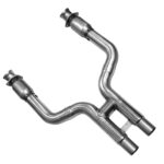 أنابيب توصيل العادم Kooks Headers - 3" x 2-3/4"(OEM) SS GREEN Catted H-Pipe. 2011-2014 Shelby GT500.