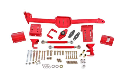 Watts link, body mount, rod ends, adjustable axle clamps BMR Suspension for Shelby GT500 2007-2014
